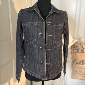 y2k 90s blokecore unisex goth japanese denim girbaud selvedge jacket small